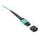 Couleur bleue MPO - mode multi de fibre optique de PVC/LSZH de corde de correction de câble de fibre de MPO